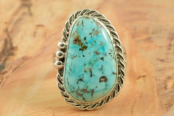 Genuine Kingman Turquoise Sterling Silver Ring